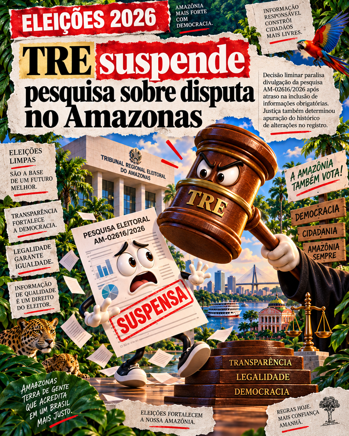 Pesquisa Pontual é suspensa pelo TRE em meio à eleição no Amazonas